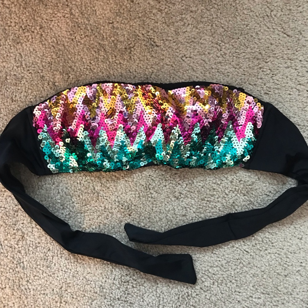 Victoria’s Secret sequin strapless bikini top